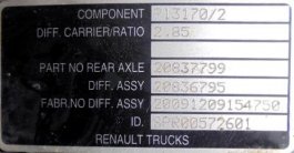Grupo diferencial MS 17X 13X37 Renault Magnum 480 dxi - 2