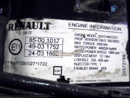 Moteur DXI 12 Renault Magnum 440 - 5