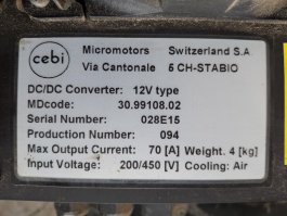 Convertidor CC/CC 12V Iveco Daily 50C/E electr - 1