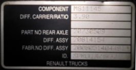 Grupo diferencial MS 11145 10X39 Renault Midlum 240 dxi - 1
