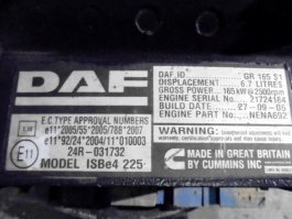 Moteur ISBE 4 225 Daf 45 45.210 - 5