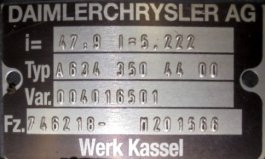 Grupo diferencial A-6 9X47 Mercedes OC 500 - 1