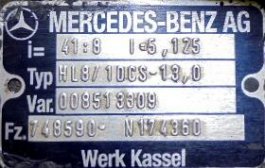 Grupo diferencial HL8 8X41 Mercedes Atego 1828 - 1