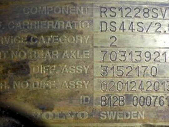 Differential unit RS 1228 SV 13X37 Volvo B-12