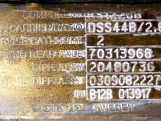 Differential unit RS 1228 B 13X37 Volvo B-12