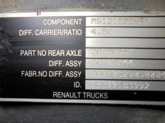 Grupo diferencial MS 1315 8X36 Renault Premium 280 dxi