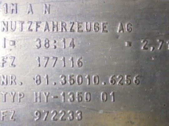 Grupo diferencial HY 1350 14X38 Man TGA 18.440