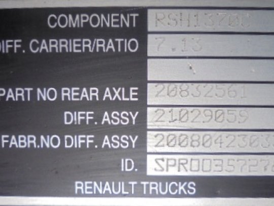 Nez-de-pont (différentiel) RSH1370C 13x41 Renault Premium DXI-320