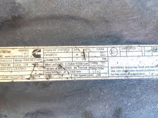Moteur ISB4 5 EV 140H