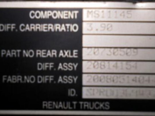 Grupo diferencial MS 11145 10X39 Renault Midlum 240 dxi