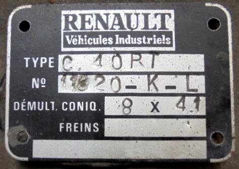Grupo diferencial C40 PT 8X41 Renault Midliner M200  - 1