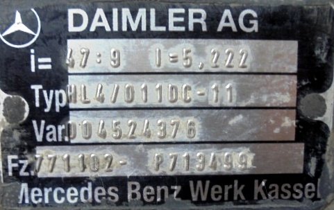 Grupo diferencial HL4 9X47 Mercedes Atego 1524  - 1