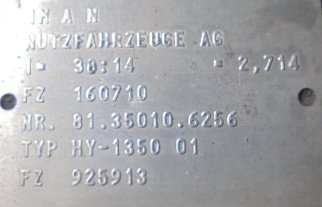 Grupo diferencial HY 1350 14X38 Man TGA 18.480  - 1