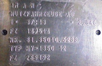 Nez-de-pont (différentiel) HY 1350 13X37 Man TGX 18.480  - 1