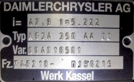 Grupo diferencial A-6 9X47 Mercedes OC 500  - 1