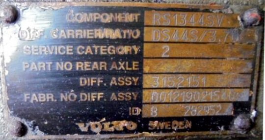 Grupo diferencial RS 1344 SV 10X37 Volvo FM7 FM7/290  - 1