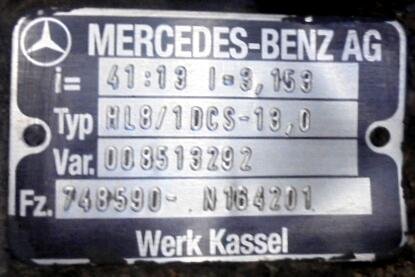 Grupo diferencial HL8 13X41 Mercedes Actros 1831  - 1