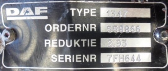 Differential unit 1347 14X41 Daf XF 105 105.460  - 1