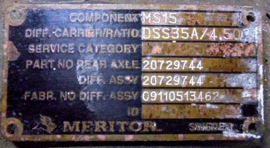 Nez-de-pont (différentiel) MS 15 8X36 Renault Premium 310 dxi  - 1