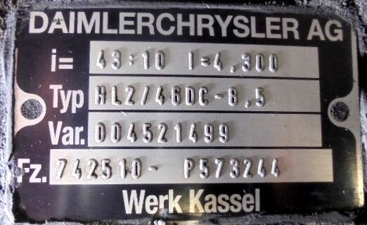 Grup diferencial HL2 10X43 Mercedes Atego 1223  - 1