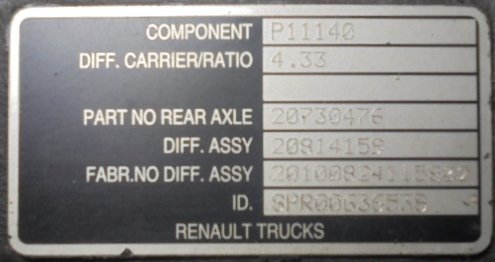 Grupo diferencial P 11140 9X39 Renault Midlum 270 Dxi  - 1