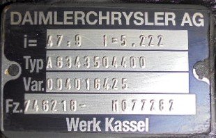 Grupo diferencial A6343504400 9X47 Mercedes  - 1
