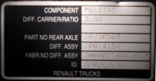 Grupo diferencial MS 11145 10X39 Renault Midlum 240 dxi  - 1