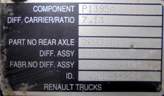 Grupo diferencial P-1395A 13X41 Renault Premium DXI-320  - 1