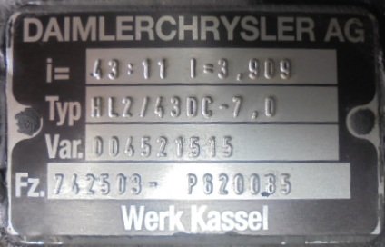 Grupo diferencial HL2 11X43 Mercedes Atego 1022  - 1